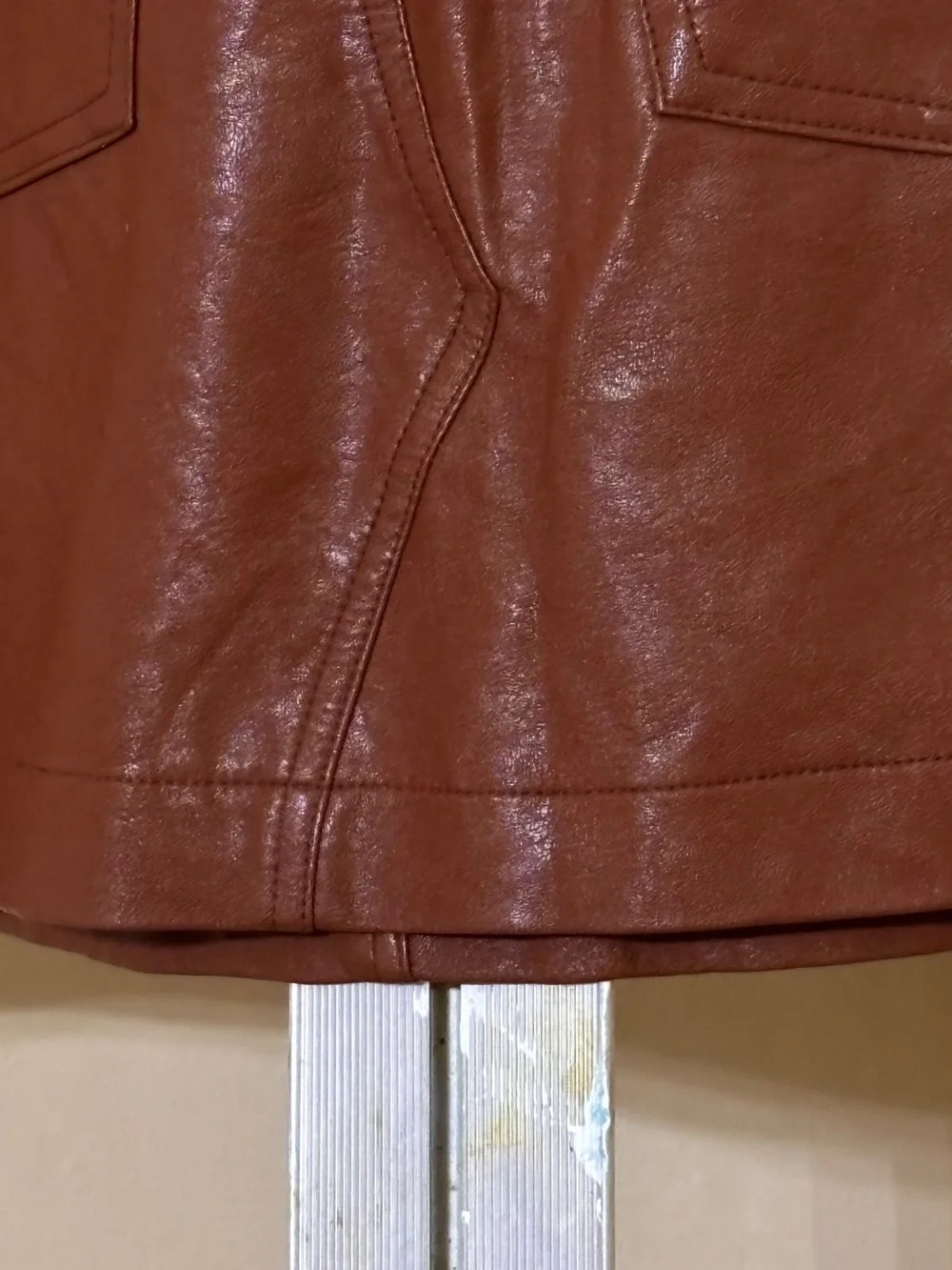 HYFVE Brown Faux Leather Waistband Detail